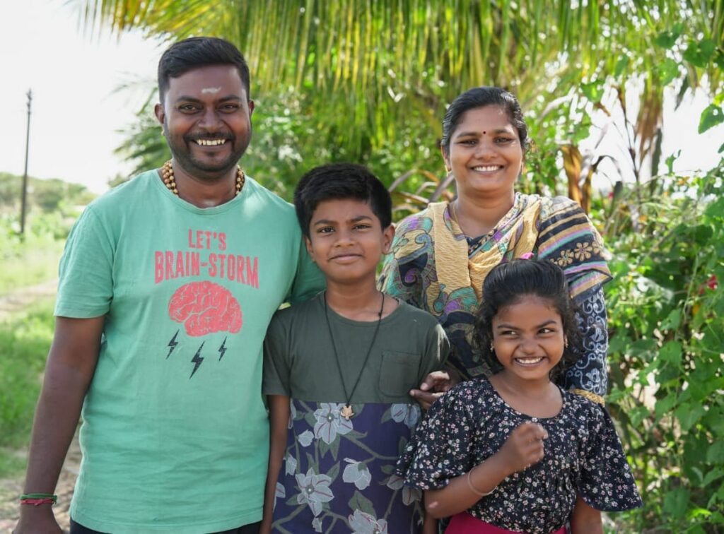 Sudha with her husband Kumar and kids