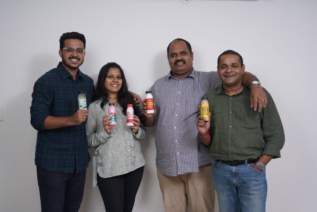 The Four Founders of Frelish - Saiprasad Rode, Nandita S, Anand Louie & Venkatesh R (L to R)