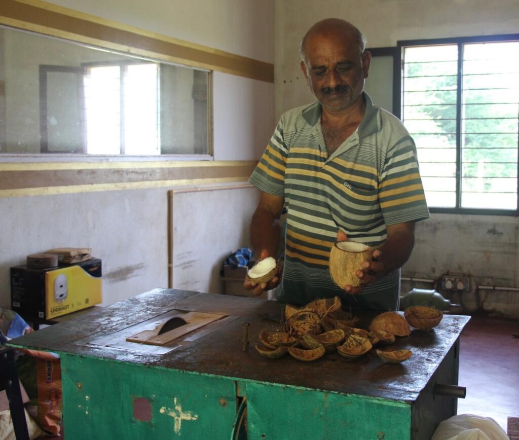 The artisan transforming coconut shells into handcrafted products_