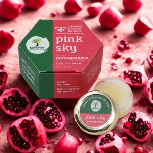 Artisanal, Handmade Beeswax Lip Balm - Pomegranate