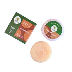 Artisanal Handmade 'Pebbles' Beeswax Soap - Sandalwood