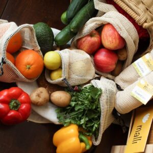 Cotton Mesh bags set of 4 (S-XL)