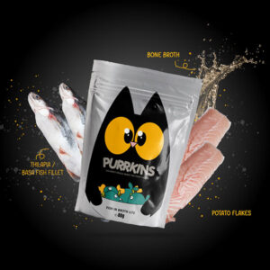Purrkins Fish in Broth Lite (80g packs)